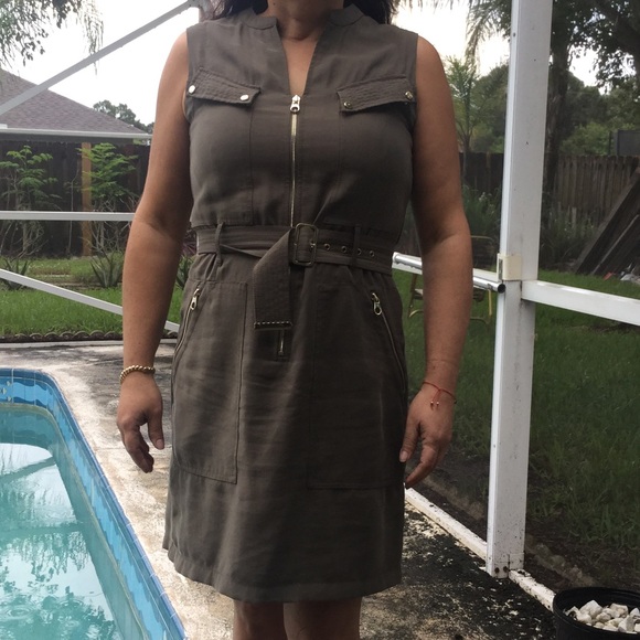 karen millen bardot popper dress